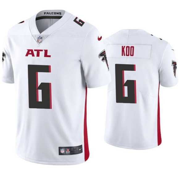 Men & Women & Youth Atlanta Falcons #6 Younghoe Koo New White Vapor Untouchable Limited Stitched Jersey